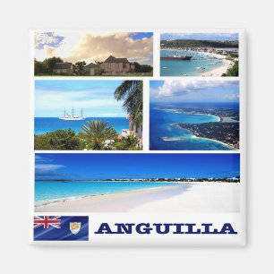 Aimant AI - Anguilla - Collage en mosaïque