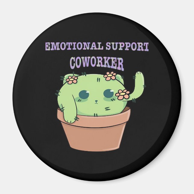 Aimant Aide émotionnelle Coworker Chat Stickers Classic (Devant)