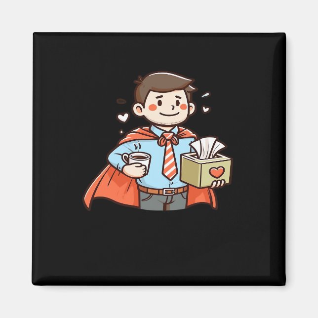 Aimant Aide émotionnelle Coworker classique Mème Viral (Devant)