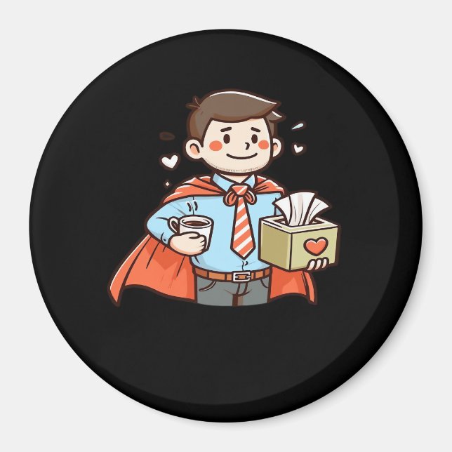 Aimant Aide émotionnelle Coworker classique Mème Viral (Devant)