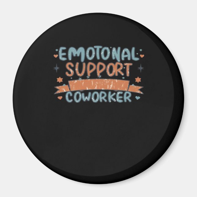 Aimant Aide émotionnelle Coworker drôle et classique (Devant)