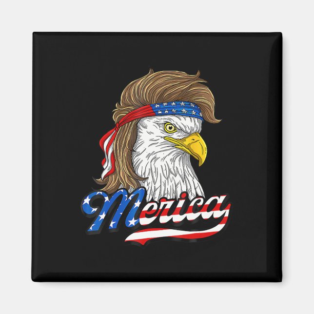 Aimant Aigle américain drapeau États-Unis 4 juillet aigle (Devant)
