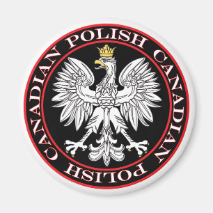 Aimant Aigle canadien polonais rond
