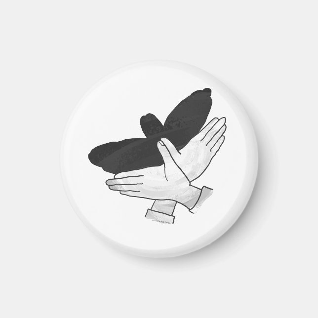 Aimant Aigle de silhouette (Devant)