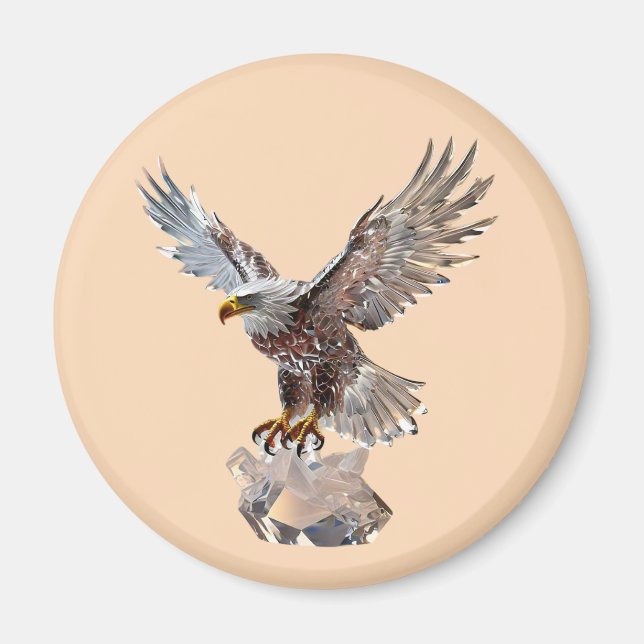 Aimant "Aigle de vol de cristal" (Devant)