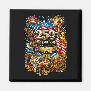 Aimant Aigle drapeau américain 250 ans liberté 4 juillet
