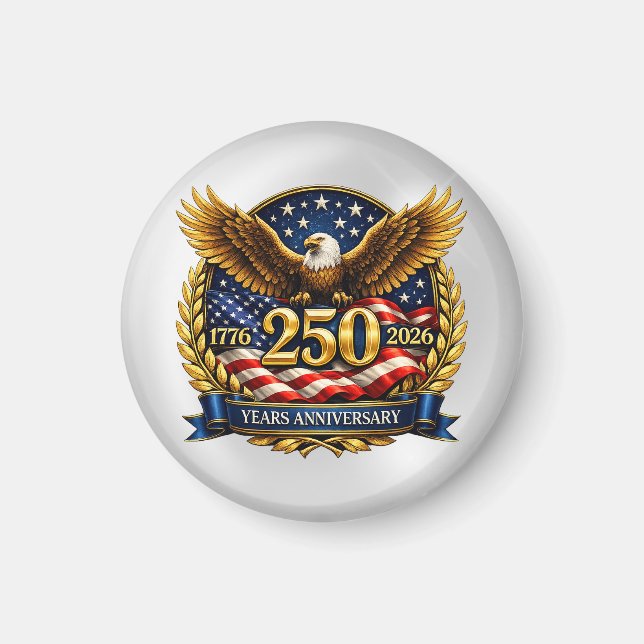 Aimant Aigle Emblème du 250e Anniversaire des États-Unis  (Devant)