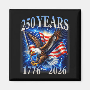 Aimant Aigle et drapeau 250 ans 1776-2026 250e anniversai