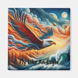 Aimant Aigle Majestueux Voler Comme Un Aigle Imaginaire A