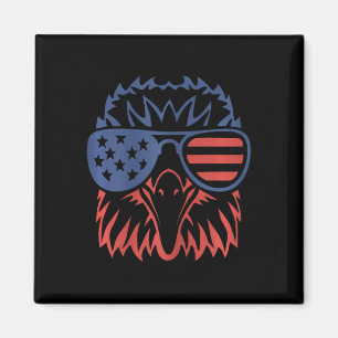 Aimant Aigle Patriotique 4 Juillet Drapeau Américain USA