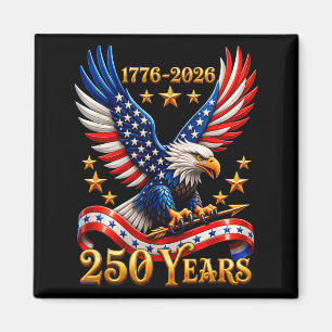 Aimant Aigle patriotique américain 250e anniversaire 250e