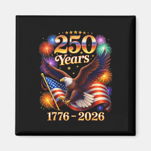 Aimant Aigle Patriotique Et Drapeau 250 Ans 1776-2026 4 J