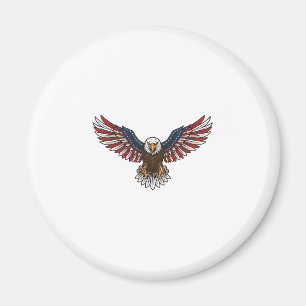 Aimant Aigle patriotique gravure vintage vecteur design_1