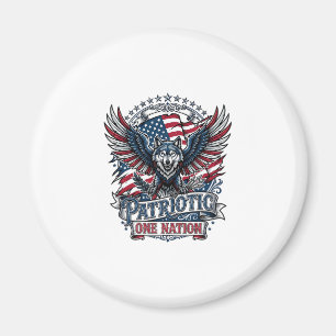Aimant Aigle Patriotique Loup Hybride Animal Hybride Patr