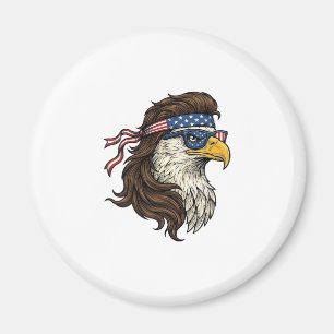 Aimant Aigle patriotique Mulle Coupe vintage Gravure Vect