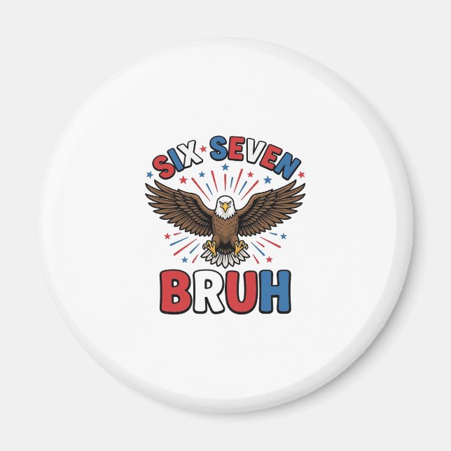 Aimant Aigle Patriotique Six Sept Bruh Design Vectoriel_1 (Devant)