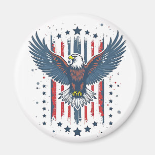 Aimant Aigle patriotique vintage