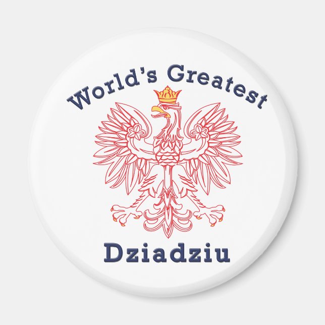 Aimant Aigle rouge Dziadziu le plus grand du monde (Devant)