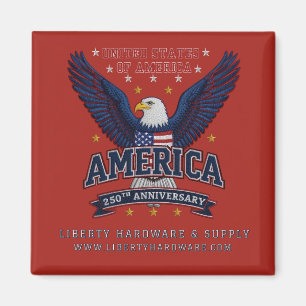 Aimant Aigle Rouge Personnalisé Promo Amérique 250e Anniv