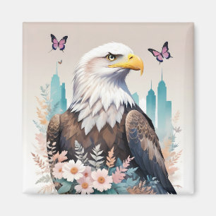 Aimant Aigle Vintage Animal Nature Environnement Ville Ar