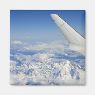 Aimant Ailes d'avion de vol au-dessus des Alpes français