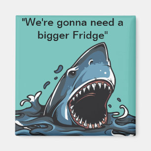 Aimant "aimant Carré frigo avec grand requin blanc