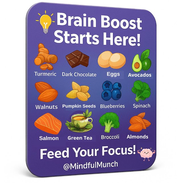 Aimant 🧠Aimant de réfrigérateur pour booster le cerveau (Sharpen your focus with this brain food magnet—great for students, parents & professionals)