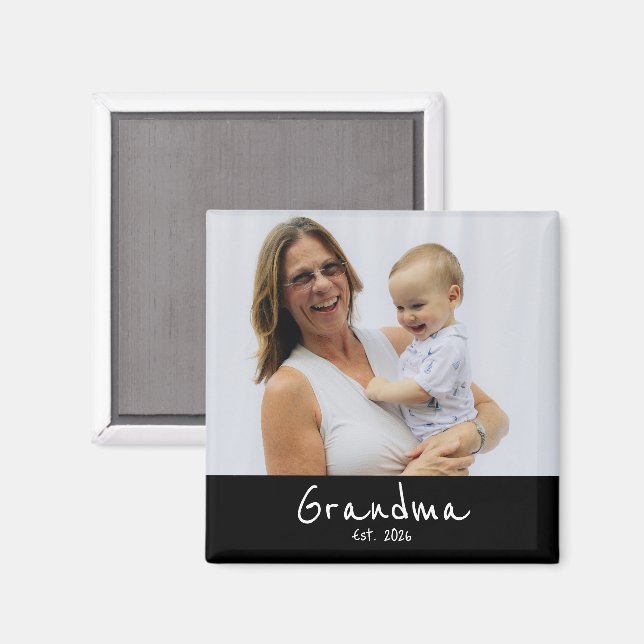 Aimant Aimée a eu son premier petit-enfant Cadeau Photo M (Recto/Verso)