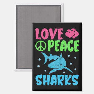 Aimant Aimer La Paix Requins Murs Animaux De Mer Requins
