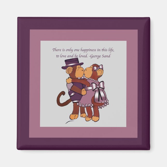 Aimant Aimer le singe (Devant)