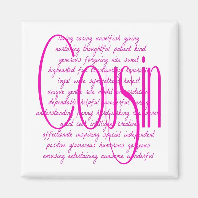 Aimant Aimer les mots pour un cousin (Devant)