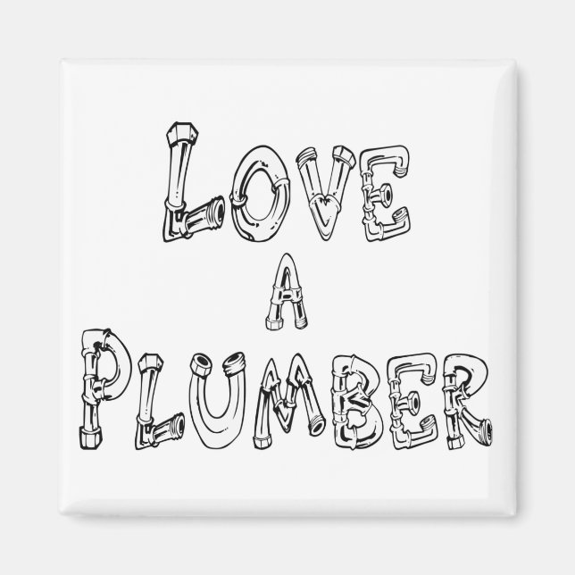 Aimant Aimer un plombier (Devant)