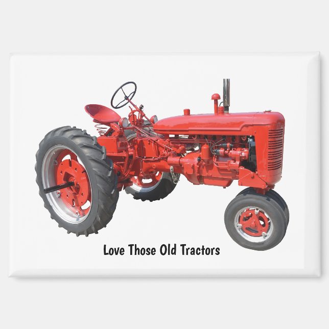 Aimant Aimez ces vieux tracteurs (Recto)