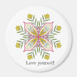 Aimant Aimez-vous Mandala Floral