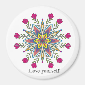 Aimant Aimez-vous Mandala Flowers