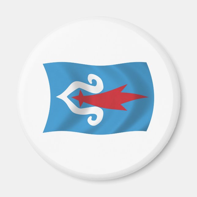 Aimant Aïnu, drapeau magnétique (Devant)