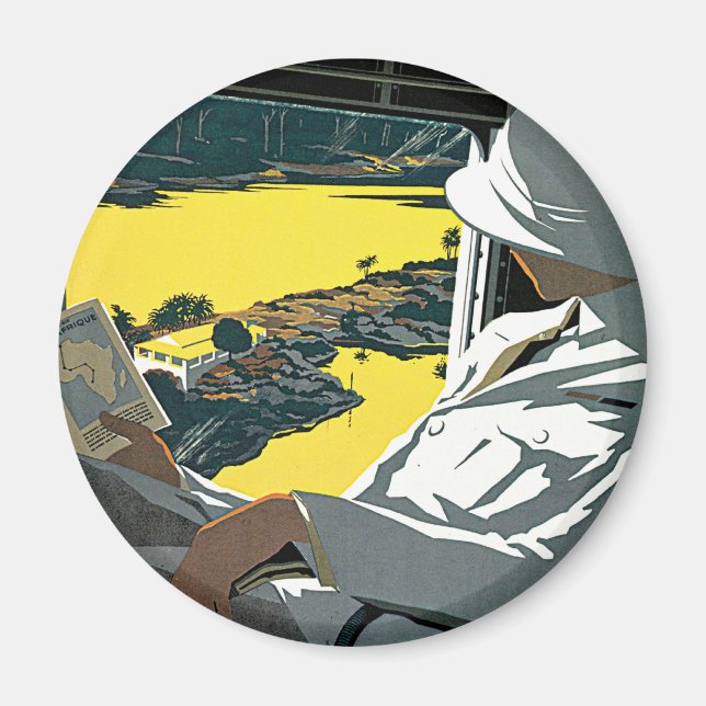 Aimant Air Afrique : Visitez L'Afrique en Avion (Devant)