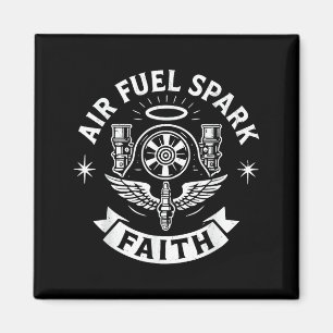Aimant Air carburant étincelle foi humour mécanicien humo