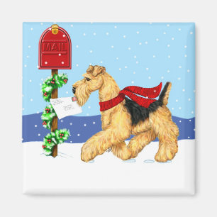 Aimant Airedale Christmas Dale Mail