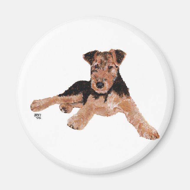 Aimant Airedale, Lakeland, chiot Welsh Terrier (Devant)