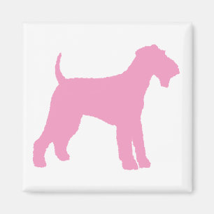 Aimant Airedale Terrier (rose)