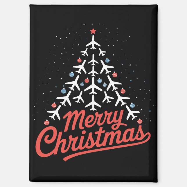 Aimant Airplane Christmas Tree Pilot (Recto)