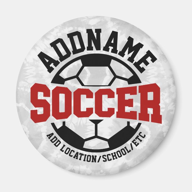 Aimant AJOUT PERSONNALISÉ NOM Joueur de football Cravate- (Devant)