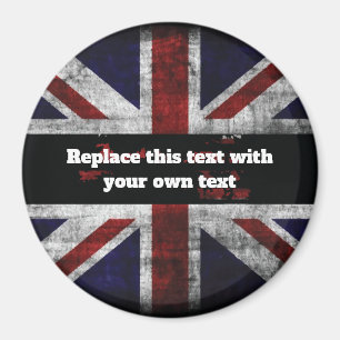 Aimant Ajouter du texte sur le drapeau anglais Jeu d'orei