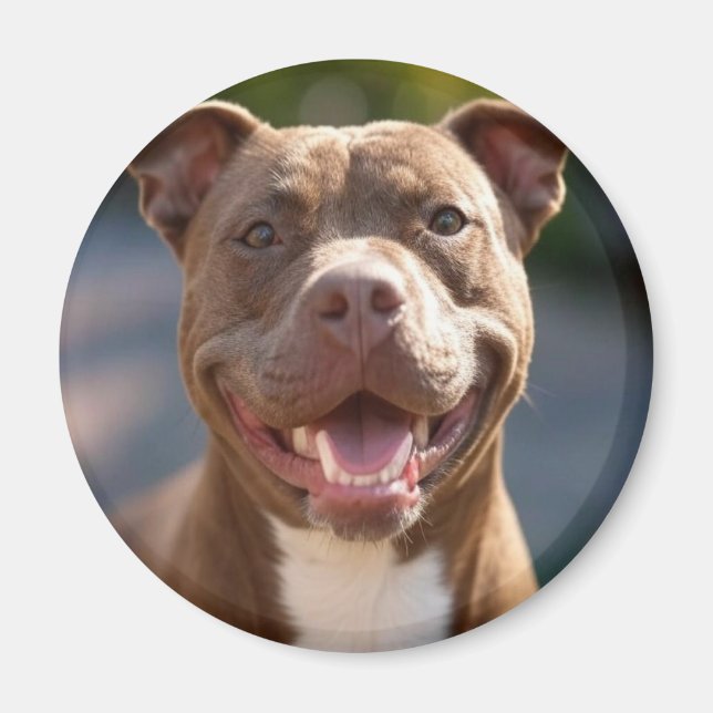 Aimant Ajouter une Personnaliser photo Pit Bull (Devant)
