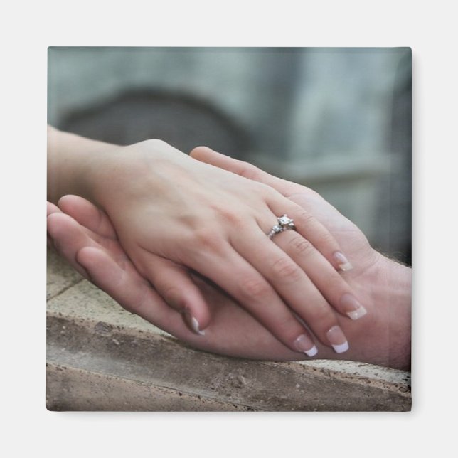 Aimant Ajouter une photo Enregistrer la date Proposition  (Devant)