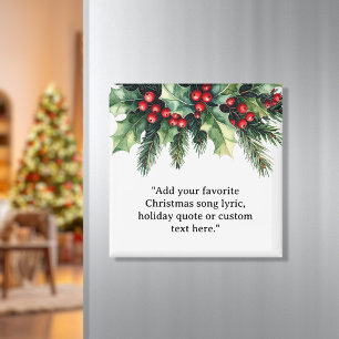 Aimant Ajouter votre propre devis Noël Botanique Floral