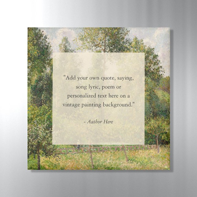 Aimant Ajouter votre propre devis Peinture Paysage Vintag (Créateur téléchargé)