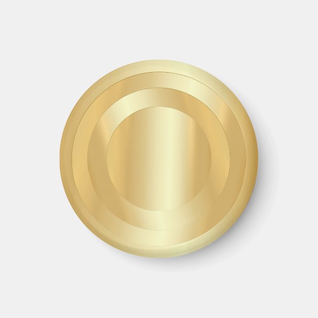 Aimant Ajouter Votre Texte Personnalisé Gold Look Modèle (Devant)