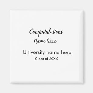 Aimant ajouter votre texte simple diplôme ajouter le nom